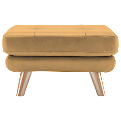 G Plan Vintage The Fifty Three Leather Footstool Capri Sand